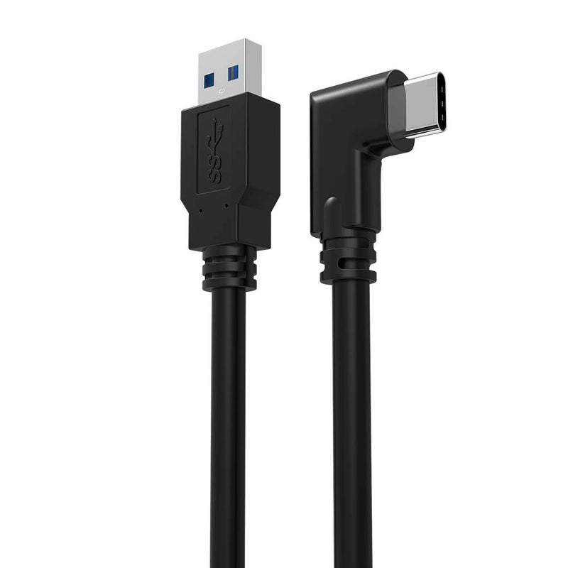 Easy Hood USB 3.0 A to USB C Cable Right Angle, 16ft Type C Charging Data Transfer Cord for Sony A7SIII A7III A7RIII A7C A7RIV Nikon Z6 Z7 Canon EOS R RP R5 R6 G7X Mark III Fuji X-T3 X-T4 - Image 1